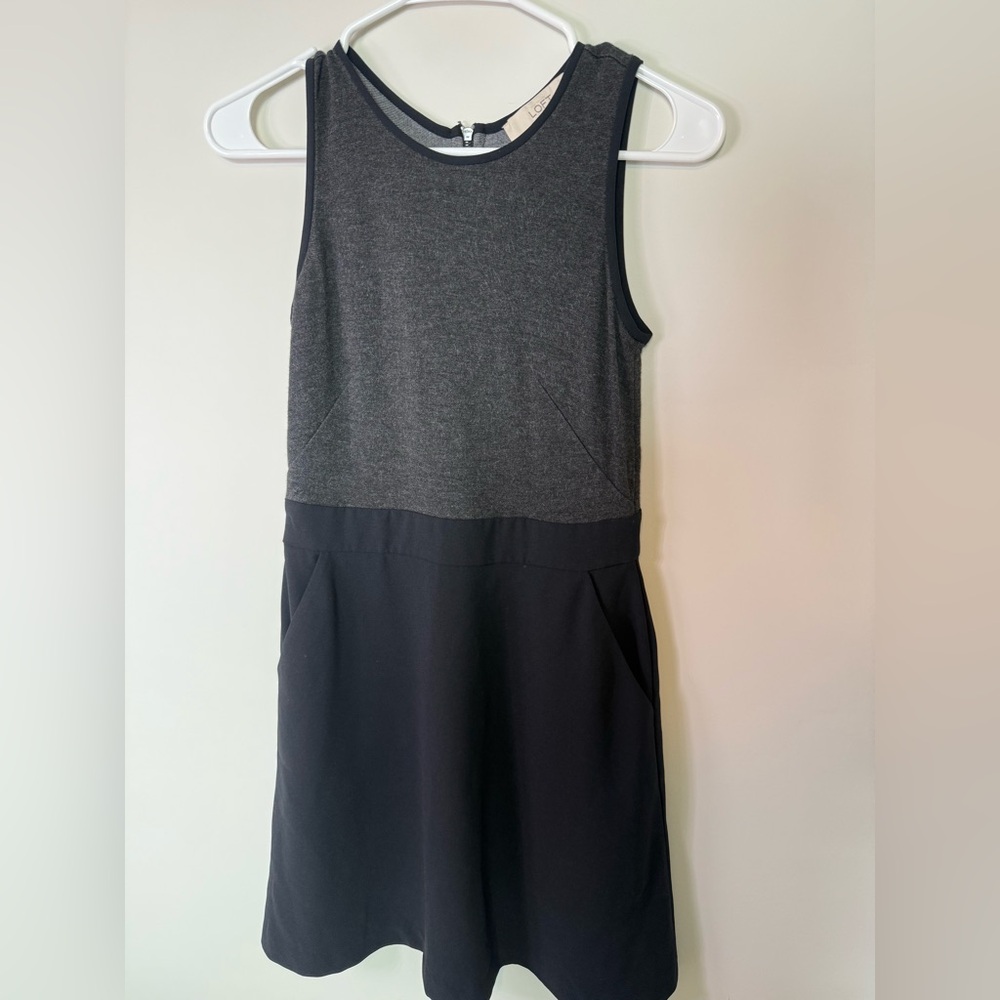 LOFT Charcoal Sleeveless Dress
